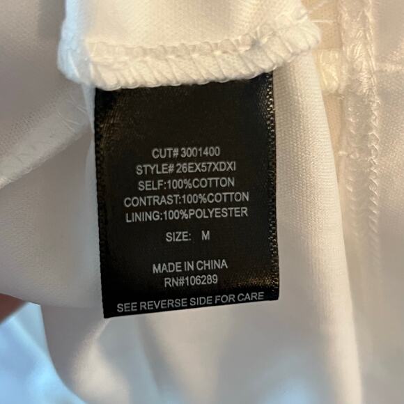 Trixxi White Cotton Sundress Women’s Medium Midi Embroidered Feminine Romantic - Picture 4 of 8